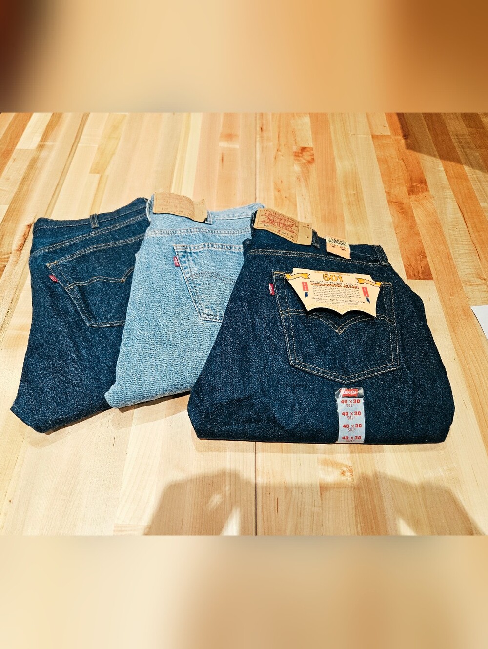 3 VTG 501's 1- 1996 Never Worn MADE IN SFO & 2 - 2001 TRANSNATIONAL ERA 1 W/tags